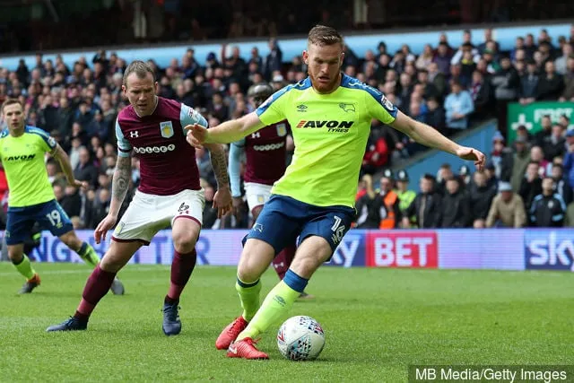 Астан Віла - Дэрбі Каўнці - Чэмпіянат Sky Bet' title='Забыты чалавек Дэрбі Каўнці Алекс Пірс уражвае ў Мілуолле, спадзяючыся на адкліканне Ірландскай Рэспублікі