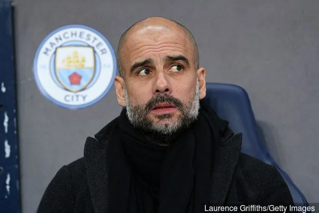 Manchester City-træner Pep Guardiola ser på forud for UEFA Champions Leagues ottendedelsfinale-kamp mellem Manchester City og FC Basel på Etihad Stadium den...' title='Fred bekræfter Manchester Citys interesse, men har øjne for Manchester United