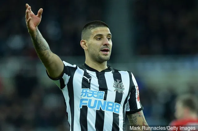 Aleksandar Mitrovic fra Newcastle United reagerer under Premier League-kampen mellem Newcastle United og Watford på St. James Park den 25. november 2017 i Newcastle upon Tyne England.' title='Newcastle United-fans har brug for Aleksandar Mitrovic for at holde formen i gang