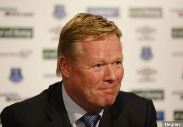 Ny manager Ronald Koeman under presskonferensen' title='Everton är favoriter att värva Southampton-försvararen Virgil Van Dijk