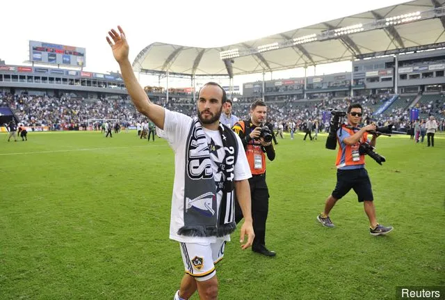 Billede leveret af Action Images' title='Video: Landon Donovan scorer det første mål siden LA Galaxy vender tilbage