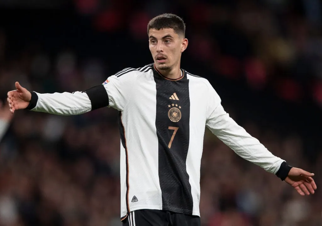 Kai Havertz' title='Angleterre Argentine de Messi : 10 meilleurs kits pour la Coupe du Monde de la FIFA 2022