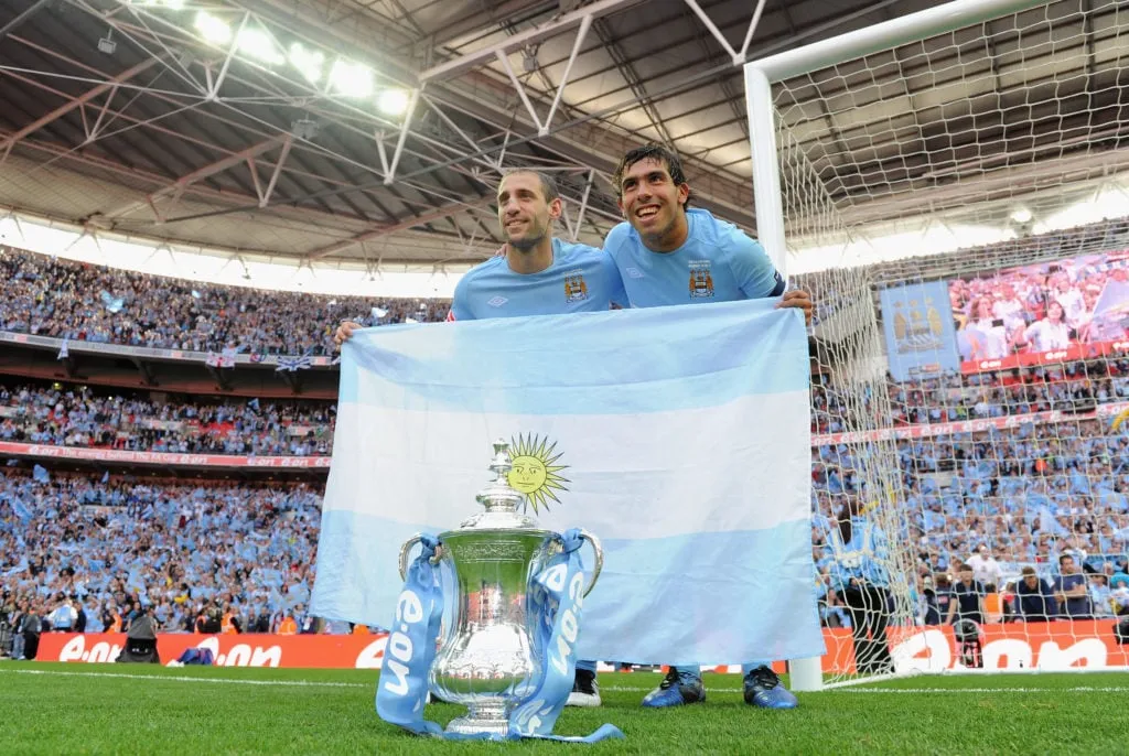 Manchester City mot Stoke City - FA-cupfinale' title='Hva eks-Man City og West Ham-stjernen Pablo Zabaleta gjør nå som fansen spotstjerne ved EM 2024