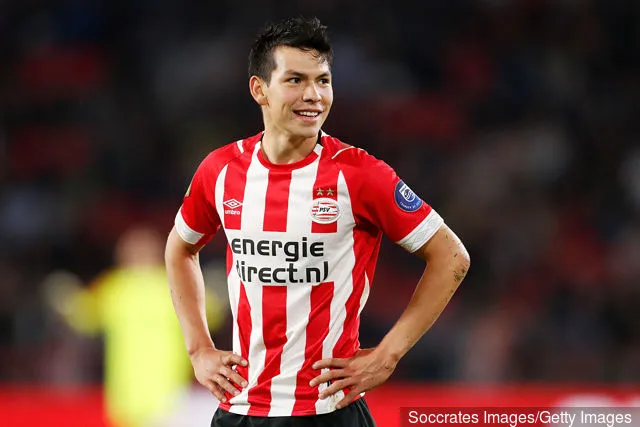 Hirving Lozano fra PSV under den nederlandske Eredivisie-kampen mellom PSV v Willem II på Philips Stadium 1. september 2018 i Eindhoven, Nederland' title='6 mål på 7 kamper... Hirving Lozano viser igjen at han er et must-kjøp for Everton