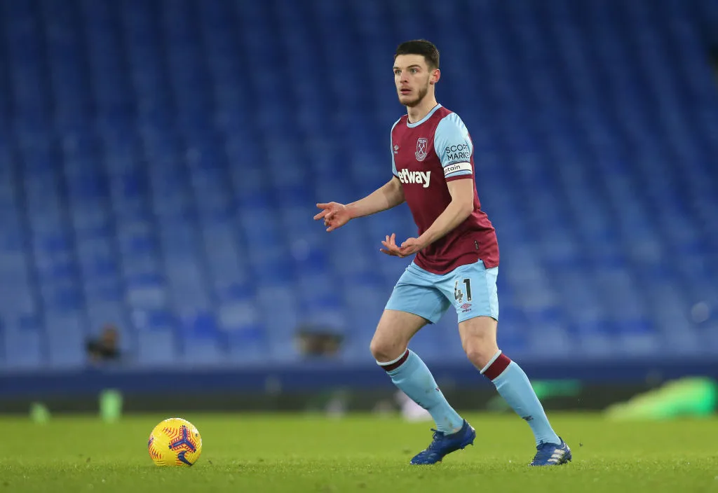 Declan Rice säger att han är 'modig' över 'en sak' som han aldrig kommer att få göra i West Ham' title='Declan Rice säger att han är 'modig' över 'en sak' som han aldrig kommer att få göra i West Ham