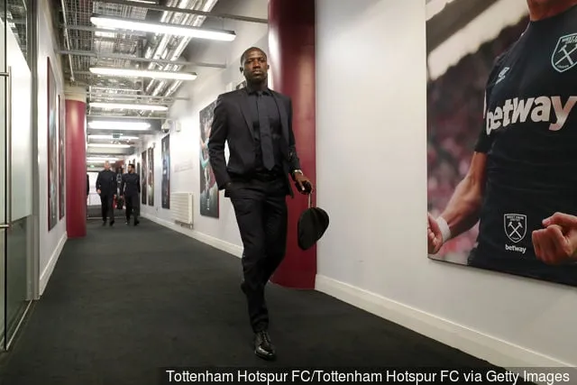 Moussa Sissoko fra Tottenham Hotspur ankommer til stadion forud for Premier League-kampen mellem West Ham United og Tottenham Hotspur på London Stadium den 20. oktober 2018 i London...' title='Bekræftet: West Ham United mod Tottenham Hotspur holdopstillinger