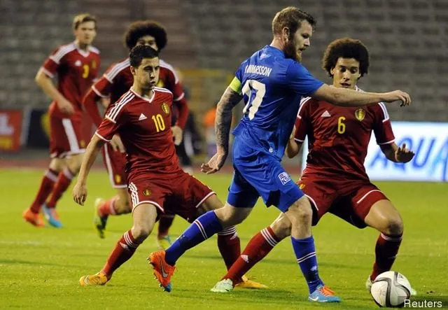 Фота прадастаўлена Action Images' title='10 лепшых гульцоў Чэмпіянату на Еўра-2016: нумар 10 – Арон Гунарсан з Кардыфа і Ісландыі