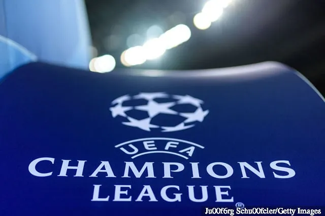 A Bajnokok Ligája logója látható az UEFA Bajnokok Ligája D-csoportjának Bayer Leverkusen–Atletico Madrid mérkőzése előtt a BayArenában 2019. november 6-án, Németországban, Leverkusenben.' title='Dimitar Berbatov elmondja véleményét a Tottenham Hotspur Bajnokok Ligája-reményeiről