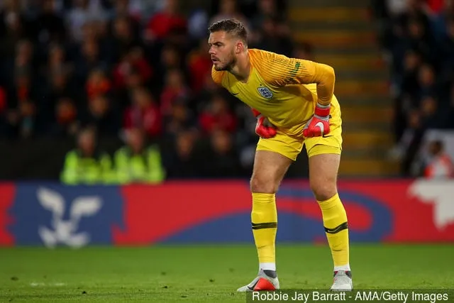 Jack Butland fra England under den internasjonale vennskapskampen mellom England og Sveits på King Power Stadium 11. september 2018 i Leicester Storbritannia.' title='Forest-fansen hyller Stokes Jack Butland – «Alt for god for denne ligaen»