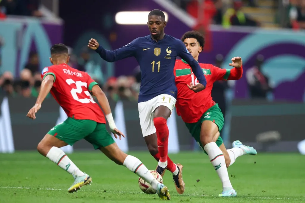 Frankrijk versus Marokko: halve finale - FIFA Wereldbeker Qatar 2022' title='Is Ousmane Dembele Afrikaans? Oorsprong van de naam van de Franse WK-ster