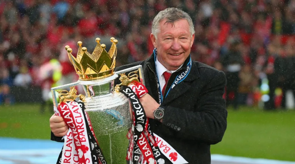 Sir Alex Ferguson, voormalig manager van Premier League-club Manchester United' title='Top 10 Premier League-managers aller tijden, waaronder Sir Alex Ferguson en Pep Guardiola