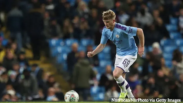 Tommy Doyle Manchester Citystä Carabao Cupin neljännen kierroksen ottelussa Manchester Cityn ja Southamptonin välillä Etihad Stadium Manchesterissa tiistaina 29. lokakuuta 2019.' title='Exclusive: Entinen Manchester Cityn partiolainen muistaa Jadon Sanchon 15-vuotiaana