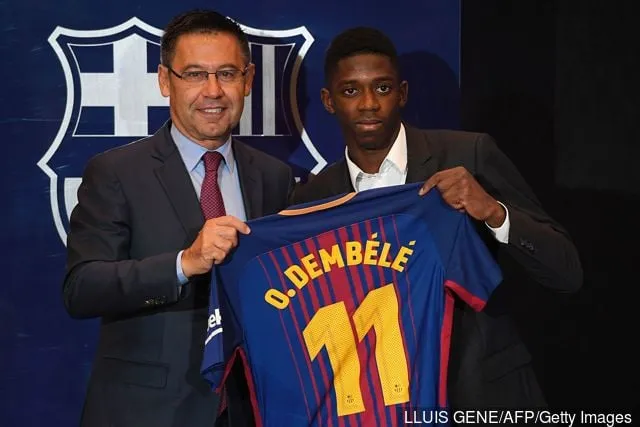 Barcelona' title='Barcelonas Ousmane Dembele sier at Liverpool prøvde å signere ham i 2016