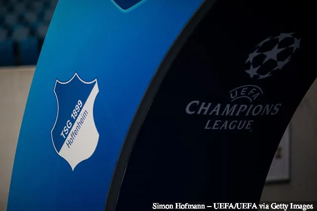 UEFA 챔피언스리그 로고는 25일(현지시간) 비르솔 라인-네카르-아레나에서 열린 TSG 1899 호펜하임과 올랭피크 리옹 간의 UEFA 챔피언스리그 F조 경기 전 아치에 보인다.' title='도시에 기반을 두지 않은 최고의 축구 클럽 7개