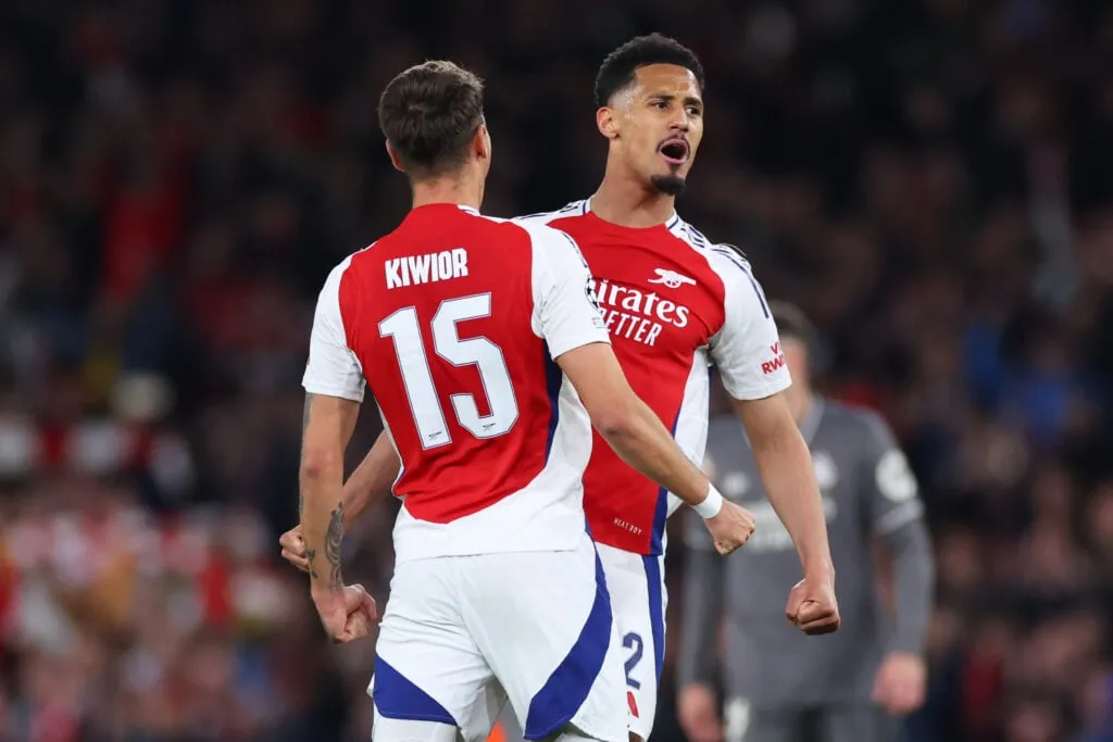 Arsenal FC v Real Madrid C.F. - UEFA Champions League 2024/25 puolivälierän ensimmäinen osa' title='Declan Rice oli loistava, mutta Arsenal-tähti 98 %:n syöttötarkkuudella oli lähes virheetön Real Madridia vastaan