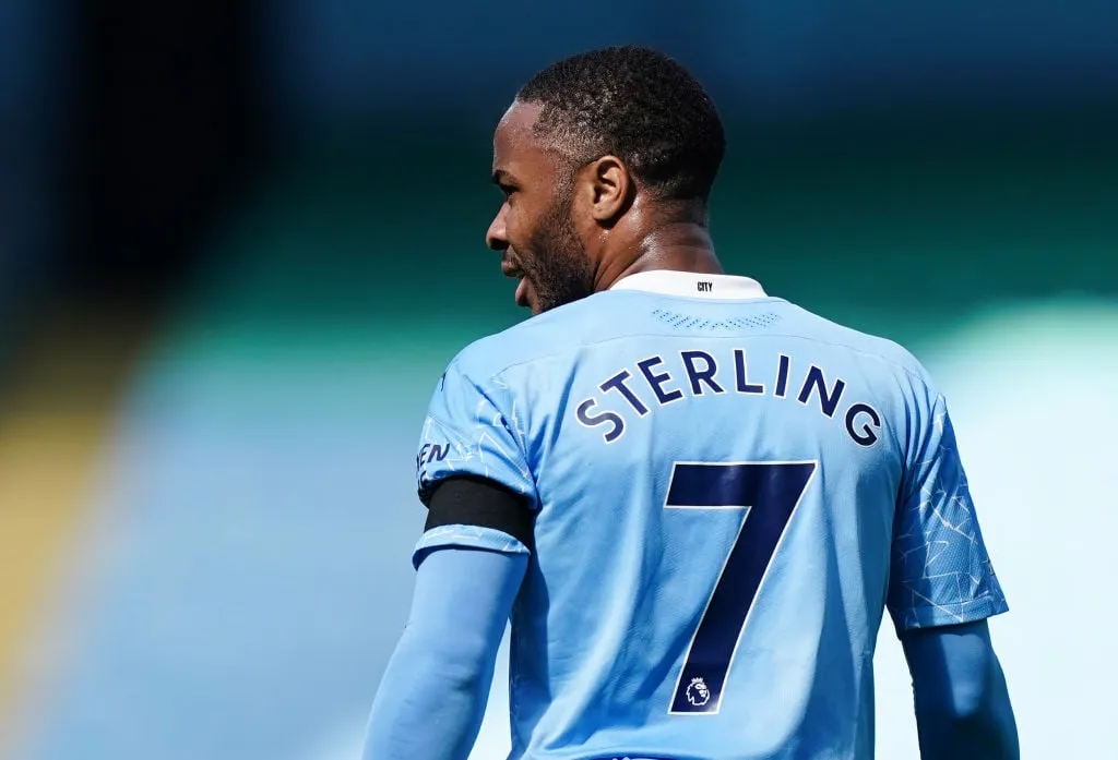 Рахім Стэрлінг' title='Хто нумар 7 Манчэстэр Сіці? Варыянты колькасці каманд аналізуюцца па меры росту чутак пра Раналду