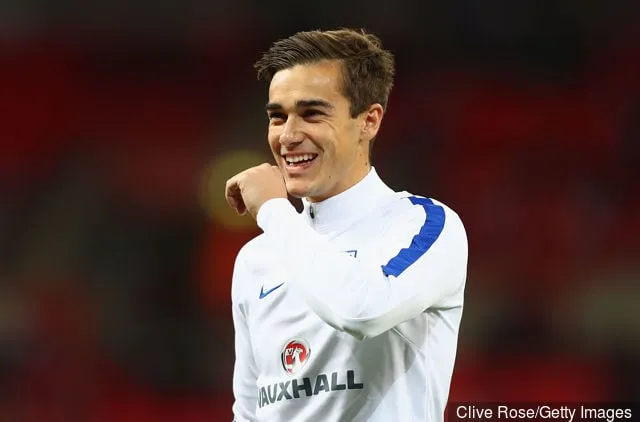 Гары Вінкс з Англіі размінаецца перад адборачным матчам групы F чэмпіянату свету па футболе FIFA 2018 паміж Англіяй і Славеніяй на стадыёне 'Уэмблі' 5 кастрычніка 2017 года ў Лондане, Англія.' title='Дэні Мэрфі высока адклікаецца пра Гары Вінкса