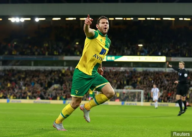 Norwich City' title='Norwich Citys dyre crock Matt Jarvis husker Englands debut på Twitter