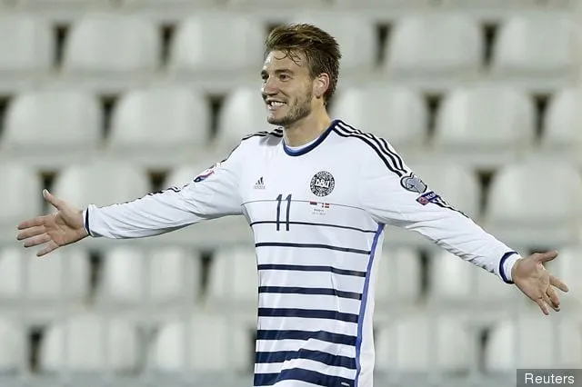 Bilden levereras av Action Images' title='Nicklas Bendtners avgörande ögonblick