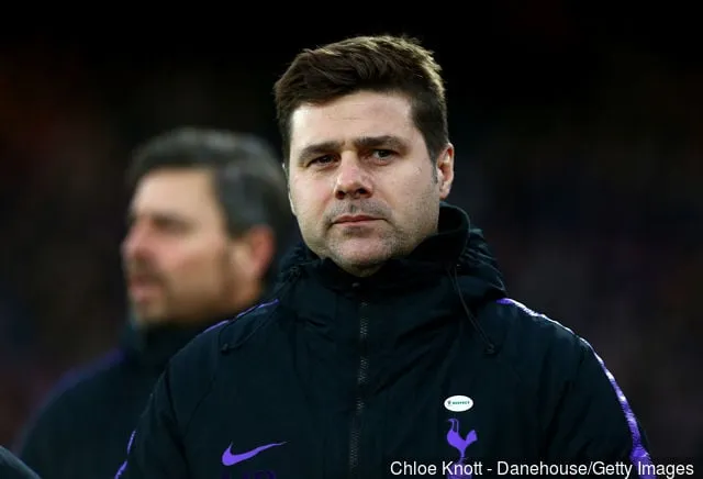 Tottenham-manager Mauricio Pochettino under FA Cup-kampen i 4. runde mellem Crystal Palace og Tottenham Hotspur på Selhurst Park den 27. januar 2019 i London Storbritannien.' title='Vinnie Jones kritiserer den 'latterlige' Tottenham-boss Mauricio Pochettino for hans trofækommentarer
