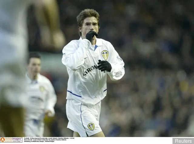 Harry Kewell - Leeds United juhlii maaliaan Charlton Athleticia vastaan' title='Socceroosin parhaat: Kaikkien aikojen paras Australian joukkue