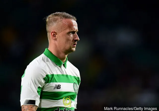 Lee Griffiths från Celtic under UEFA Champions Leagues första kvalomgång 2:a matchen mellan Celtic och FC Sarajevo på Celtic Park Stadium den 17 juli 2019 i Glasgow Skottland.' title='Celtics Leigh Griffiths är full av tack på Instagram