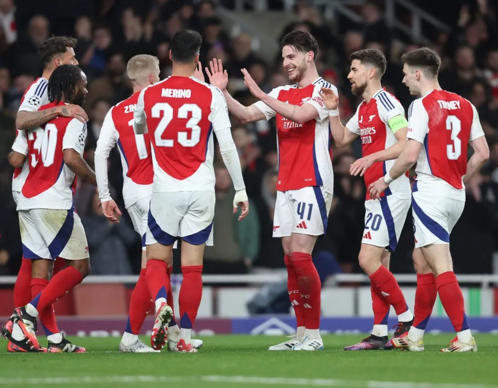 Арсенал супраць ПСВ Эйндховен - Ліга чэмпіёнаў УЕФА 2024/25 1/8 фіналу, другі матч' title='Дзевяць гульцоў 'Арсенала' і 'Рэала', якія павінны быць асцярожнымі, каб пазбегнуць дыскваліфікацыі ў Лізе чэмпіёнаў