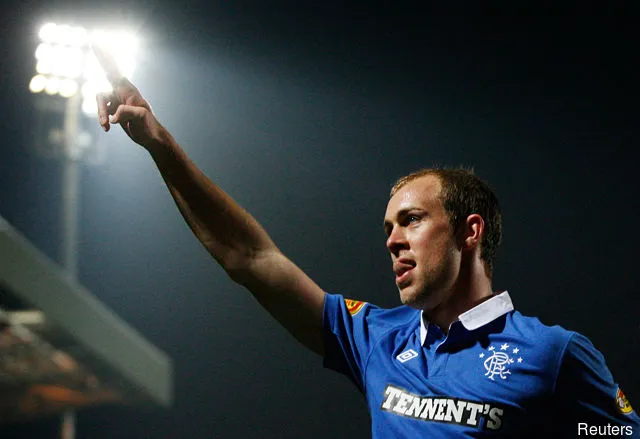 Steven Whittaker jubelt, nachdem er das zweite Tor für die Rangers erzielt hat' title='Rangers 2008 UEFA-Pokal-Finale XI: Wo sind diese Ibrox-Helden jetzt?
