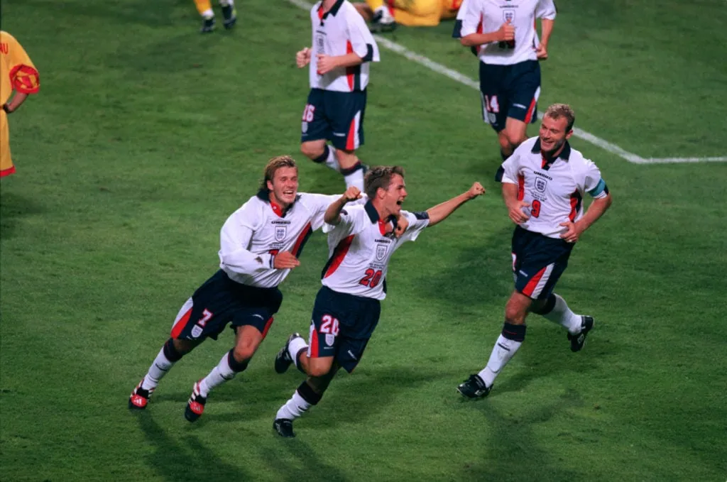 FIFA World Cup 98 - England i Romania' title='Bukayo Saka Bellingham i Englands 5 yngste VM-målscorere