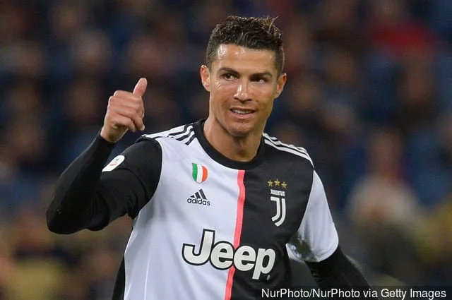 Крышціяну Раналду падчас футбольнага матчу італьянскай Серыі А паміж А.С. 'Рома' і 'Ювентус' на Алімпійскім стадыёне ў Рыме 12 мая 2019 года.' title='7 лепшых форвардаў сусветнага футбола