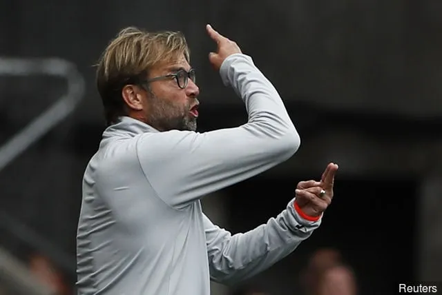 Liverpool-manager Juergen Klopp' title='Rapport: Liverpool-planlegging for Sampdoria-spissen Luis Muriel