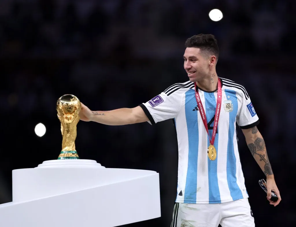 Argentina mot Frankrike: Final - FIFA World Cup Qatar 2022' title='Vem är Gonzalo Montiel? Argentinas hjälte West Ham lade tre bud på
