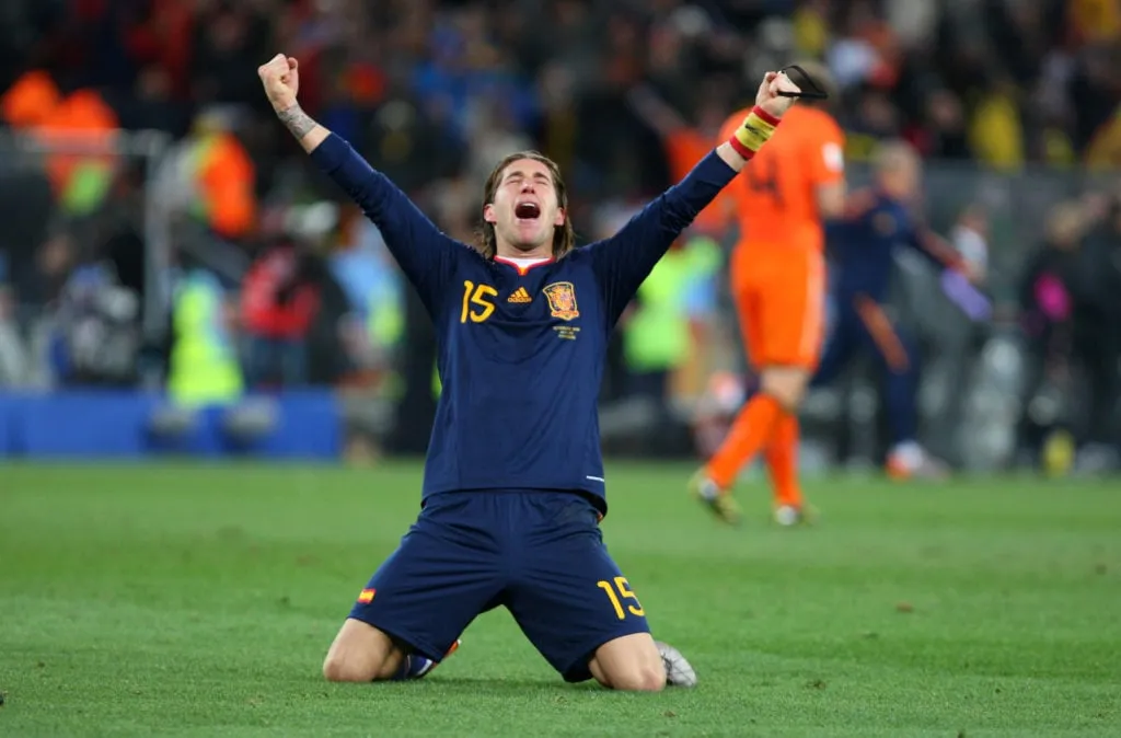 Fotboll - 2010 FIFA World Cup Sydafrika Final - Nederländerna mot Spanien' title='Xavi Sergio Ramos rubricerade 2010 års världscuplag i turneringen