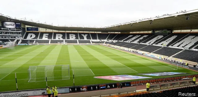 프라이드 파크의 전경' title='윌 휴즈의 퇴장에 대한 더비 카운티 팬들의 트위터 반응