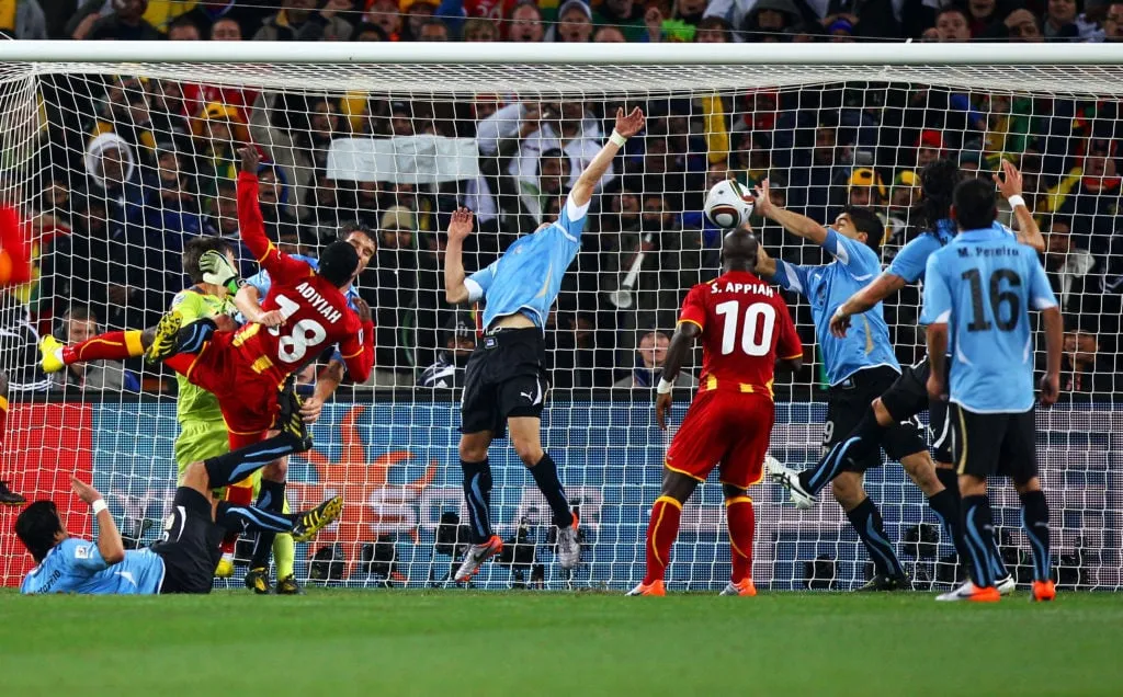 Uruguay mot Ghana: FIFA-VM 2010 - kvartfinale' title='Hvor er Ghanas VM-lag i 2010? Uruguay venter igjen i Qatar
