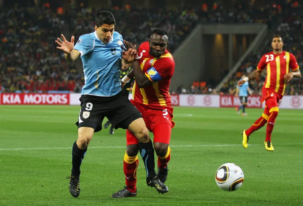 Uruguay mot Ghana: FIFA-VM 2010 - kvartfinale' title='Hvor er Ghanas VM-lag i 2010? Uruguay venter igjen i Qatar