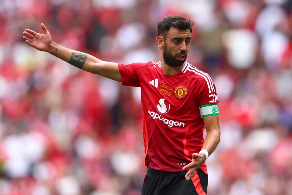 Bruno Fernandes Man United' title='Säilytä vai myy? Päättää jokaisen Man United -pelaajan tulevaisuudesta 24/25-kaudella.