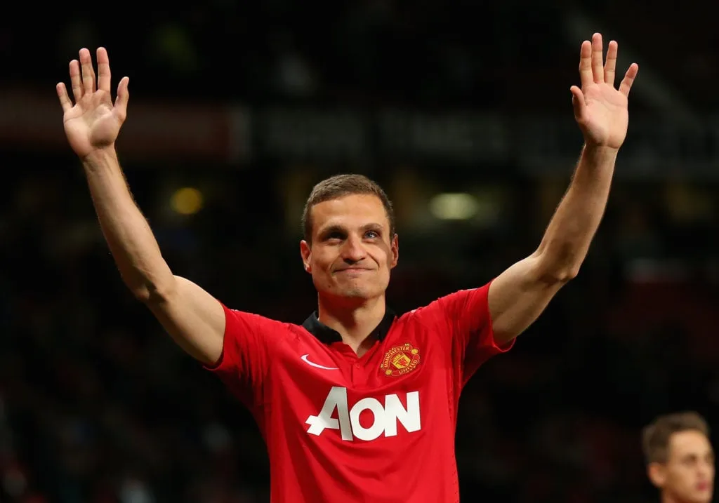 Nemanja Vidic Man Utd' title='A Premier League minden idők legjobb XI-esébe Cristiano Ronaldo és Paul Scholes tartozik, de Mohamed Salah nem