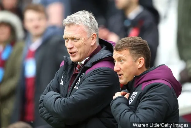 David Moyes Manager for West Ham United ser på før Premier League-kampen mellom West Ham United og Southampton på London Stadium 31. mars 2018 i London England.' title='West Ham-fansen har et nytt kallenavn for David Moyes, og det lover ikke godt for jobbutsiktene hans