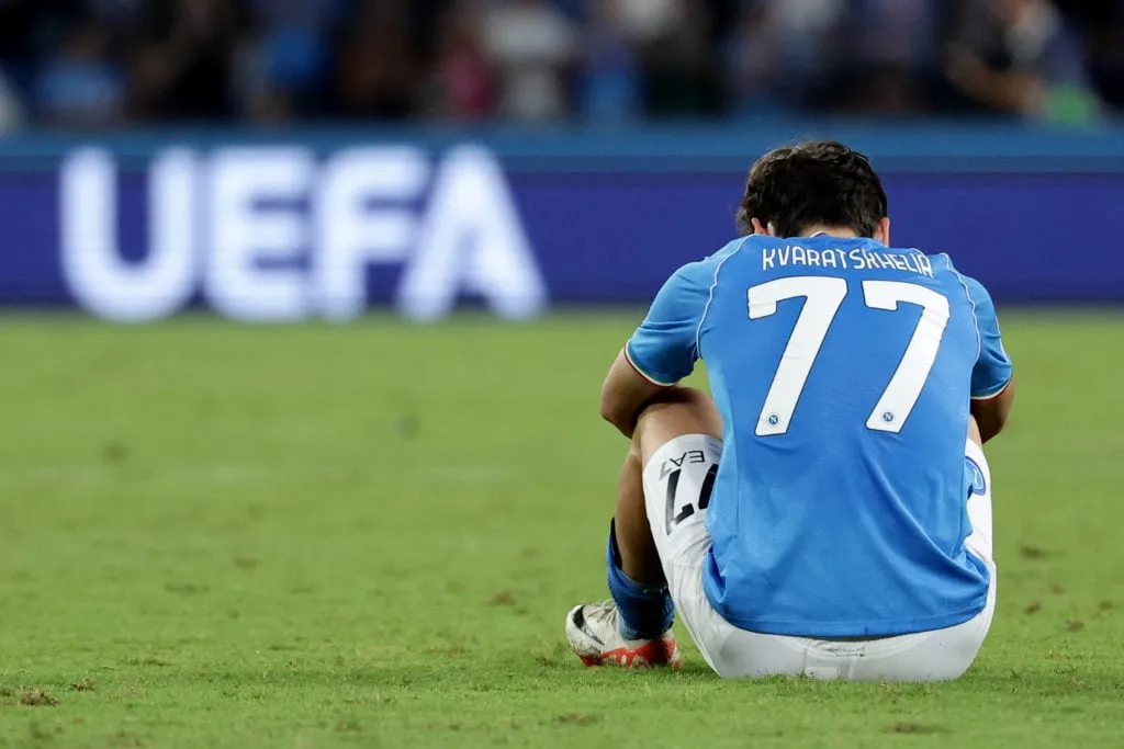Jalkapallon Mestarien liiga: SSC Napoli vs Real Madrid FC' title='Arsenalin siirtotavoite ylittää Kvaratskhelian 'uskomattomassa' suorituskyvyssä