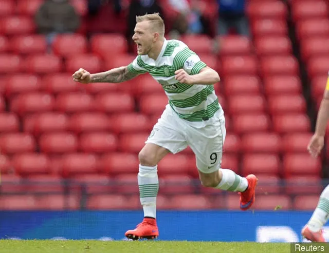 John Guidetti juhlii tehtyään Celticin toisen maalin' title='John Guidetti selittää, miksi hän ei jäänyt Celticiin