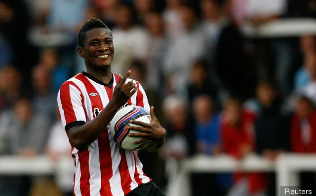 Sunderland' title='Rapport: Ex-Sunderland-mannen Asamoah Gyan kan återvända till England Chelsea intresserad