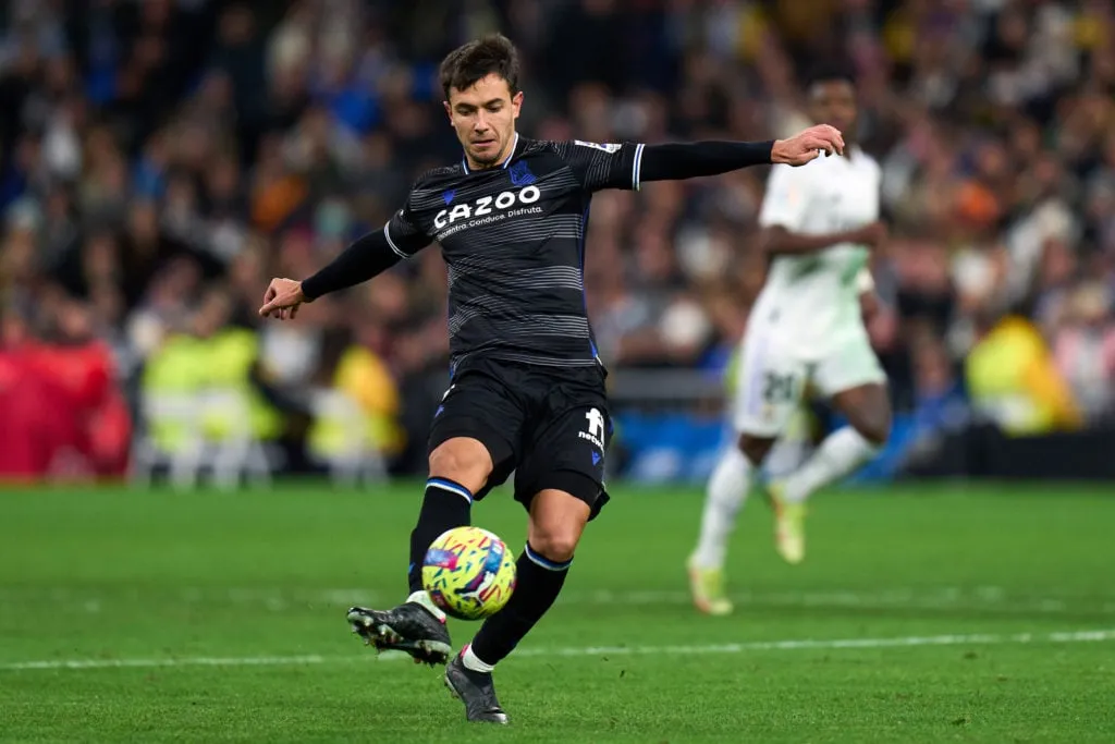 Real Madrid CF tegen Real Sociedad - LaLiga Santander' title='Deskundige legt uit waarom Martin Zubimendi, een £52 miljoen kostende Real Sociedad, Arsenal afkeurde