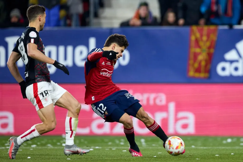 Osasuna v Athletic Club: Semifinale etape - Copa Del Rey' title=''Ekstraordinær' Nottingham Forest-mål Abde Ezzalzouli beviser, at han er et 'geni